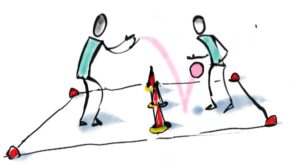 Volleyball key skills exercise visual guidance