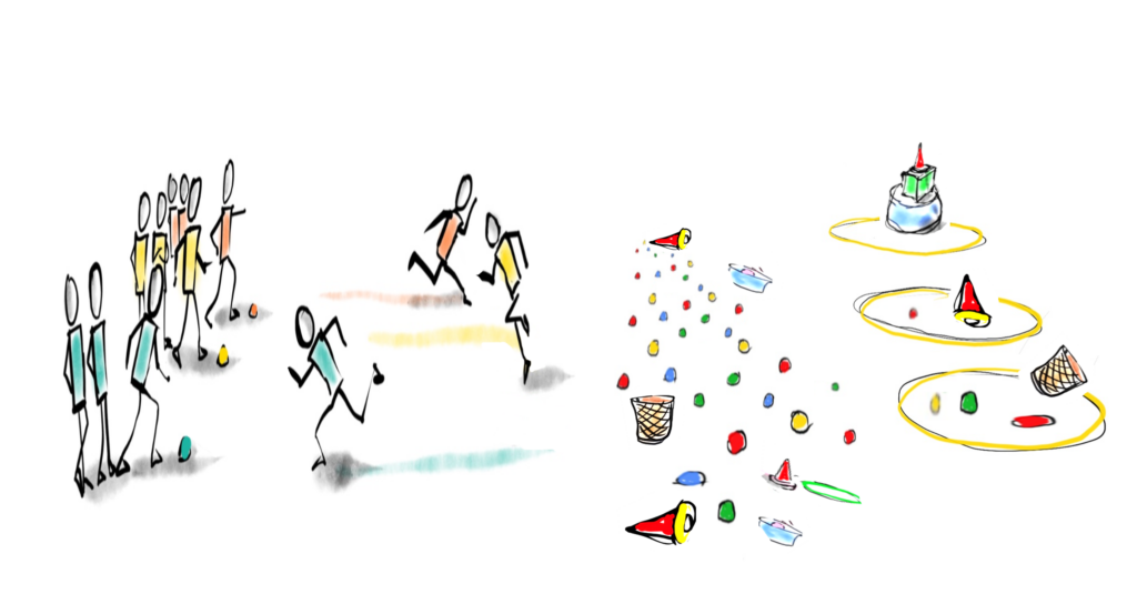 christmas pe games - elves work shuffle