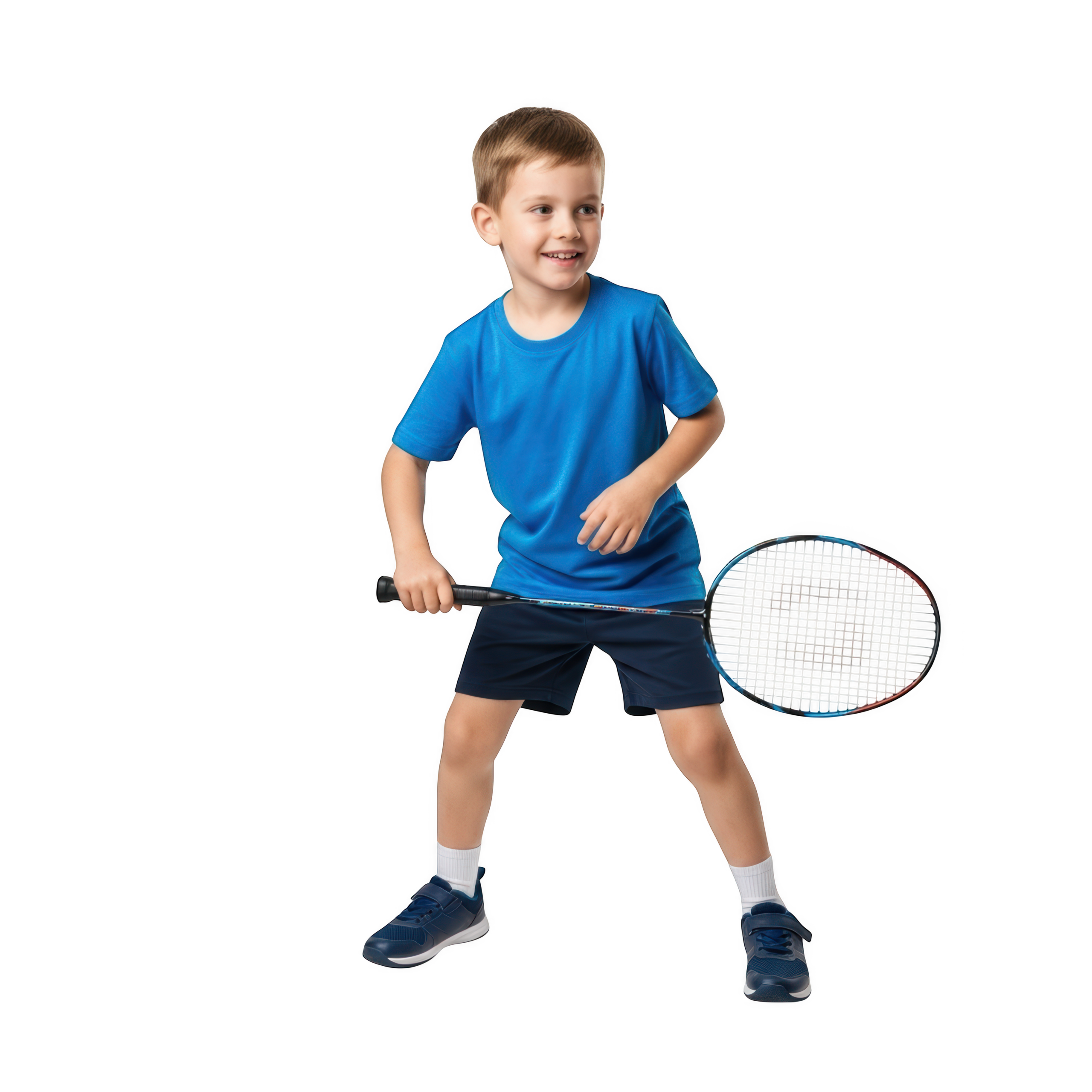 Primary School Child taking part in a Badminton lesson